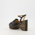 Zapatos de plataforma Sandalias Cuña VLogo Valentino Garavani Negro Femme