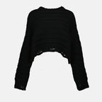 Maille Suéter de Lana Mm6 Noir Femme