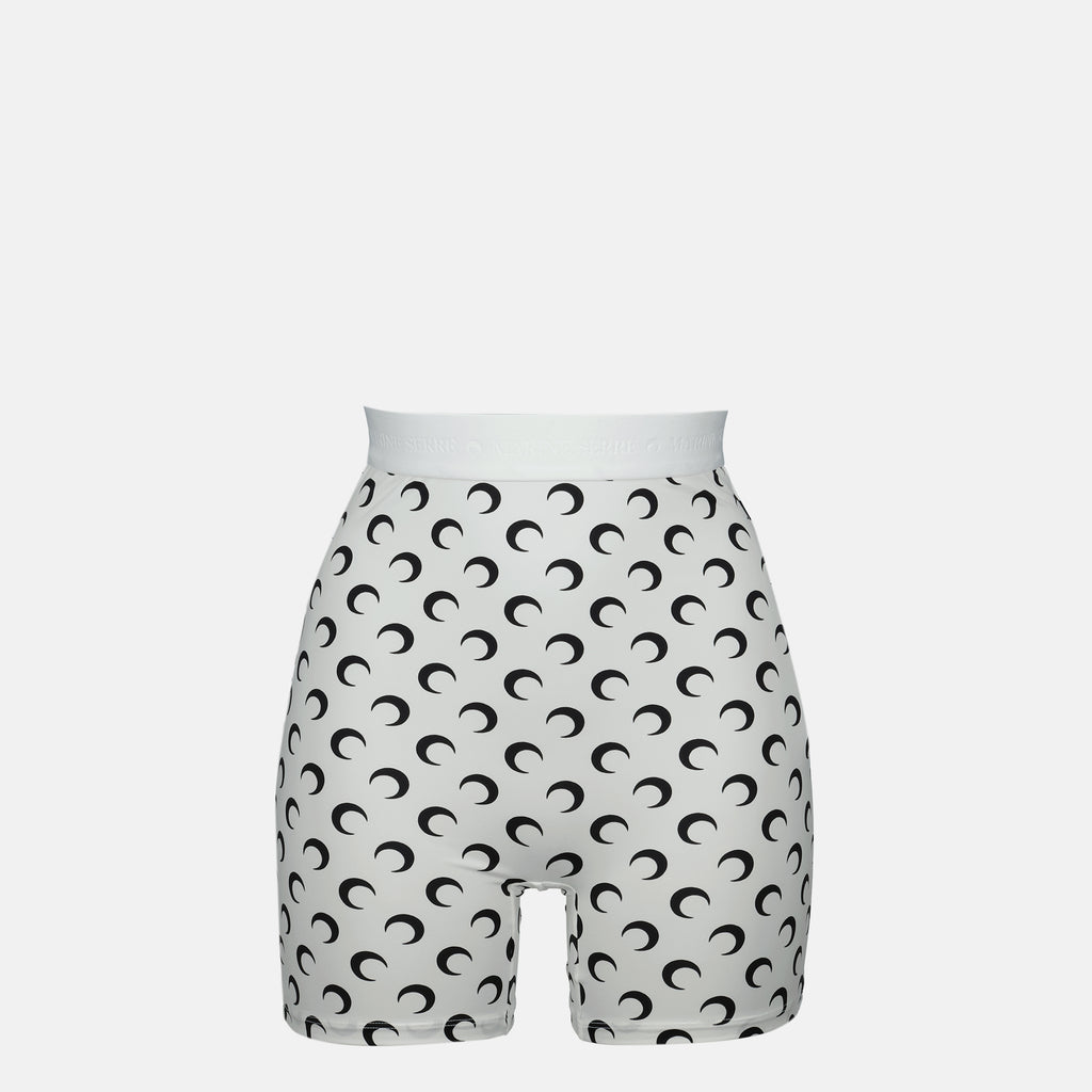 Shorts Mallas Ciclismo Moon Marine Serre Blanc Femme