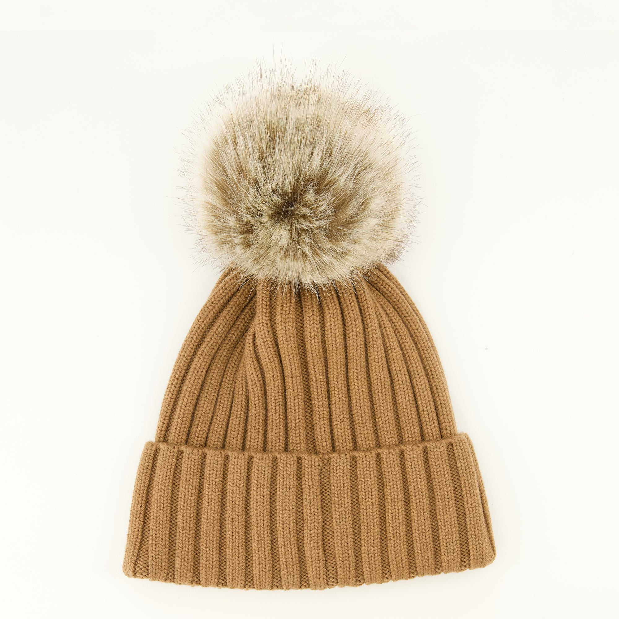 Chapeaux, casquettes et bonnets Bonnet en laine marron avec pompom Moncler Marron Femme