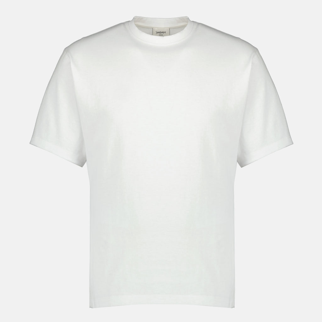 Image de l'article T-shirt cassandre oversize blanc de la marque Saint Laurent pour Homme - Saison Printemps-Été 2026 - Vue de Face