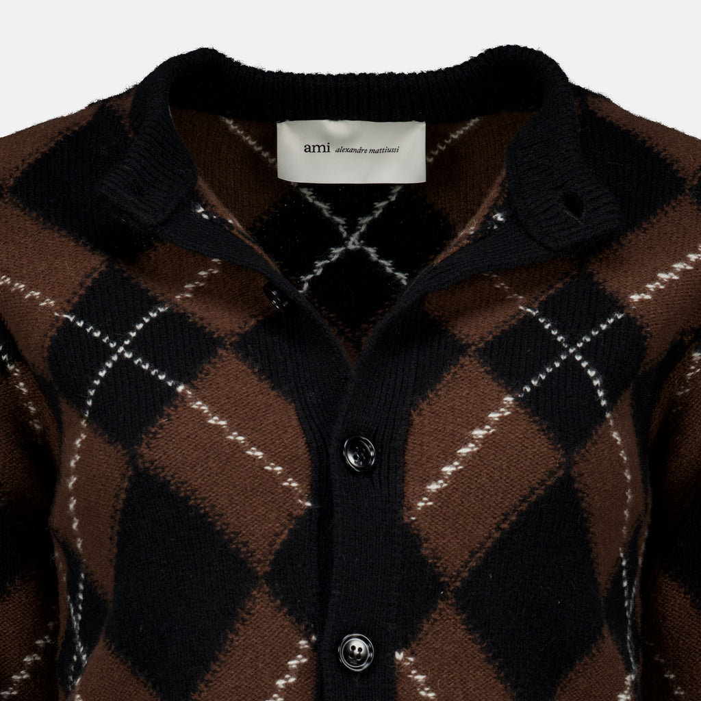 Maille Cardigan en laine marron Ami PARIS Marron Femme