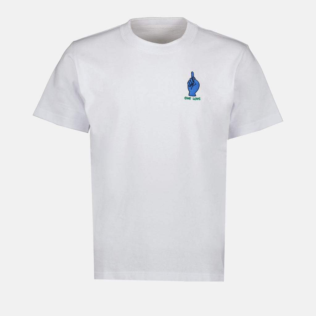 Camisetas T-shirt à logo Sacai Blanco Homme