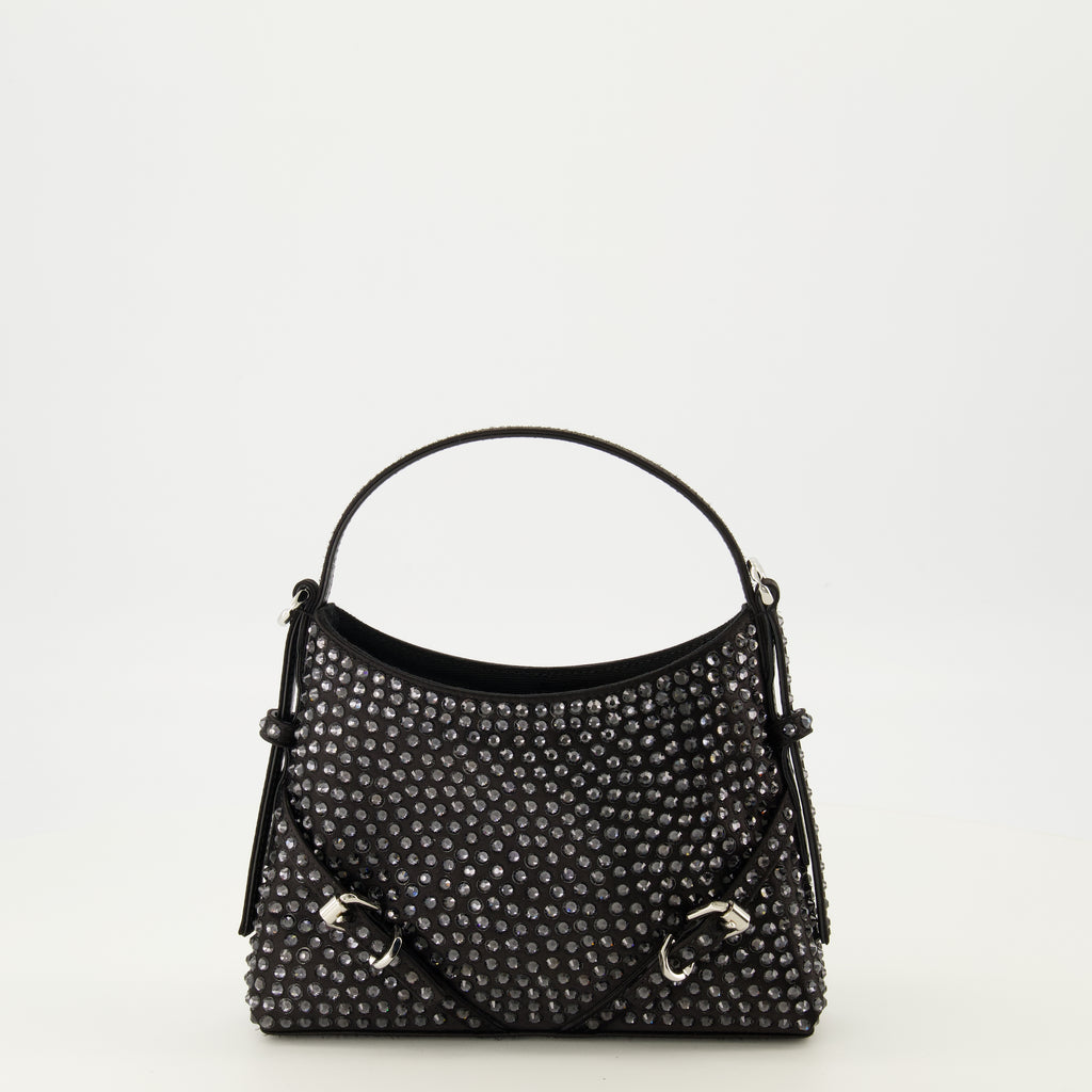 Sacs à main et épaule Sac Voyou nano noir avec strass Givenchy Noir Femme