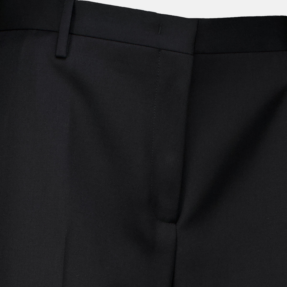 Pantalons Calças Pregueadas Pretas Fendi Noir Femme