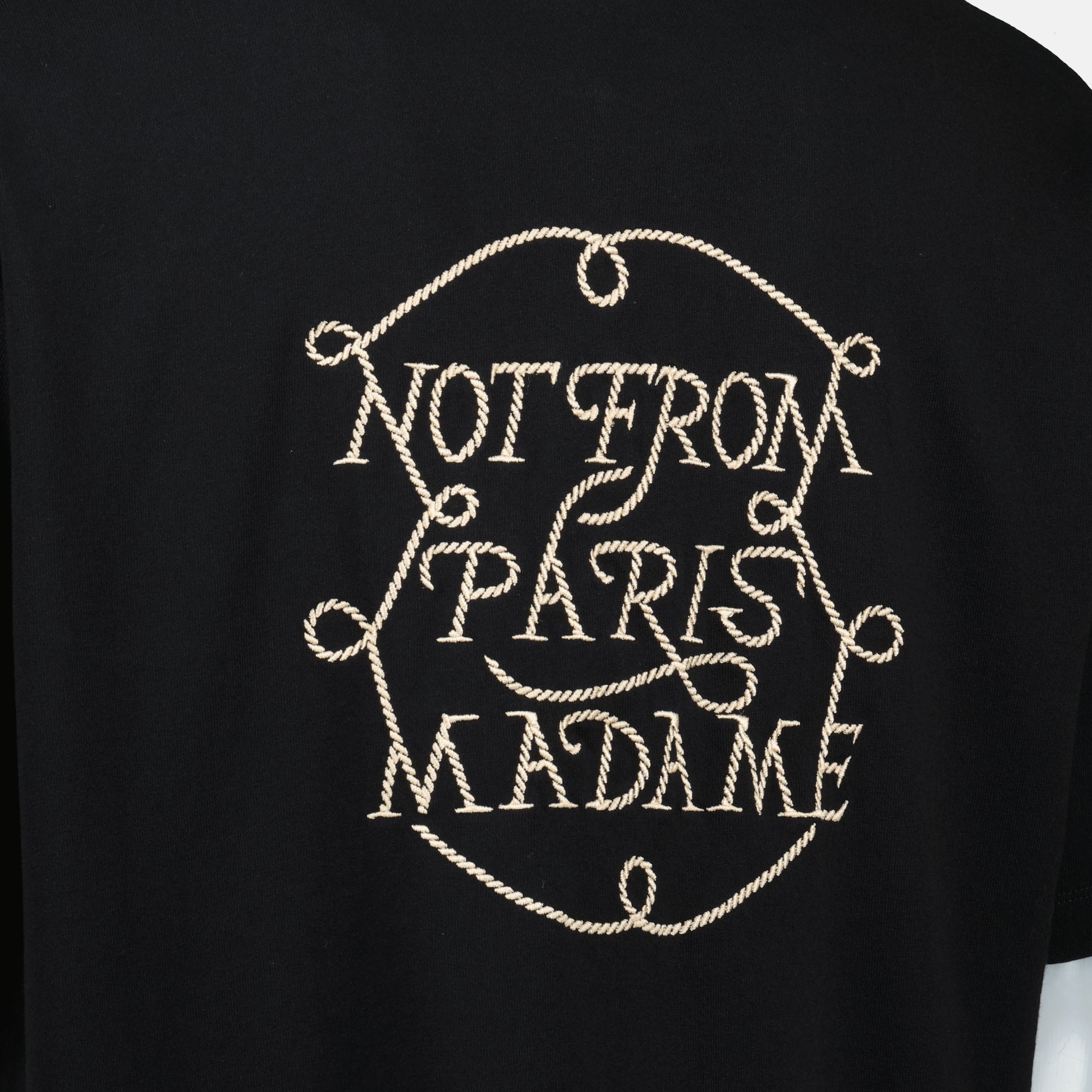 Camisetas T-shirt Slogan Tressé Drole De Monsieur Preto Homme