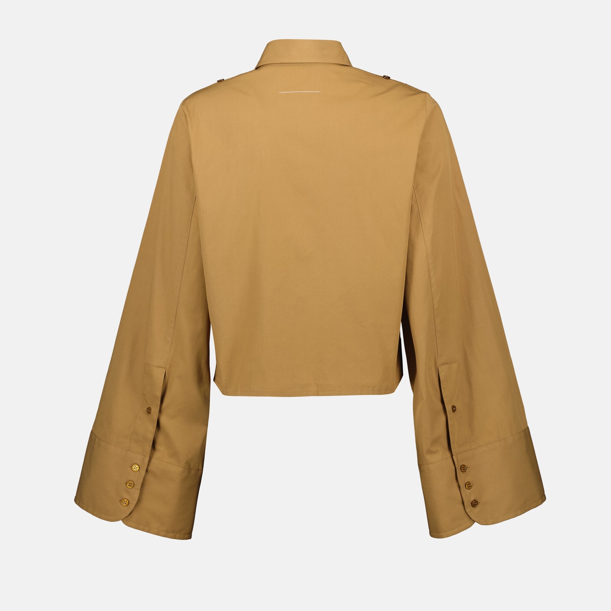 Camisas Camisa Corta Mm6 Marrón Mujeres