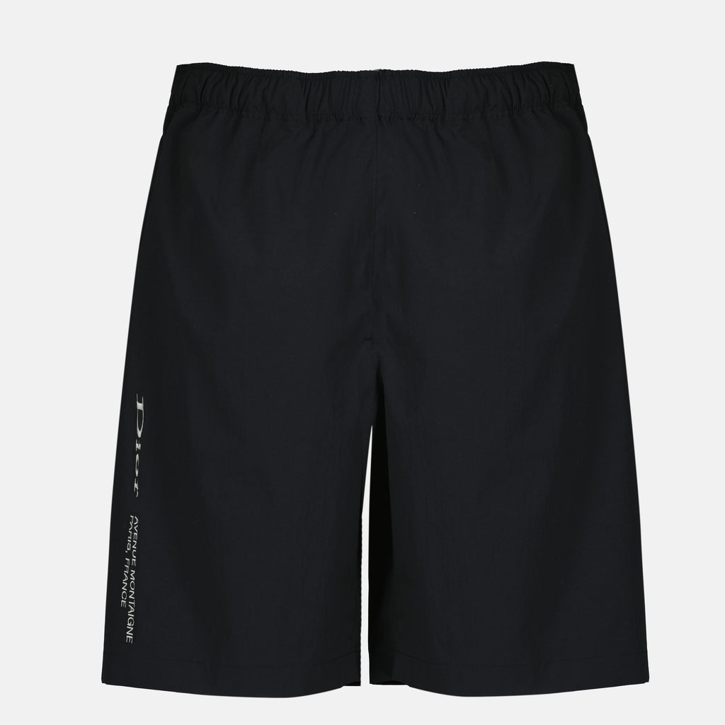 Immagine dei pantaloni corti neri Dior Montaigne del marchio Dior per Uomo - Stagione Primavera-Estate 2026 - Vista Frontale