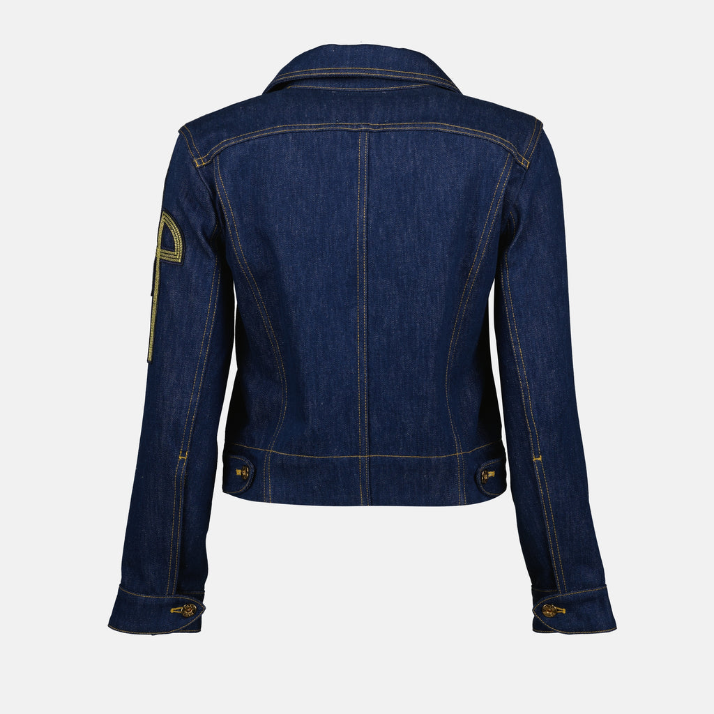 Image de l'article Veste en denim brodée de la marque Patou pour Femme - Saison Automne-Hiver 2025 - Vue détaillée_2