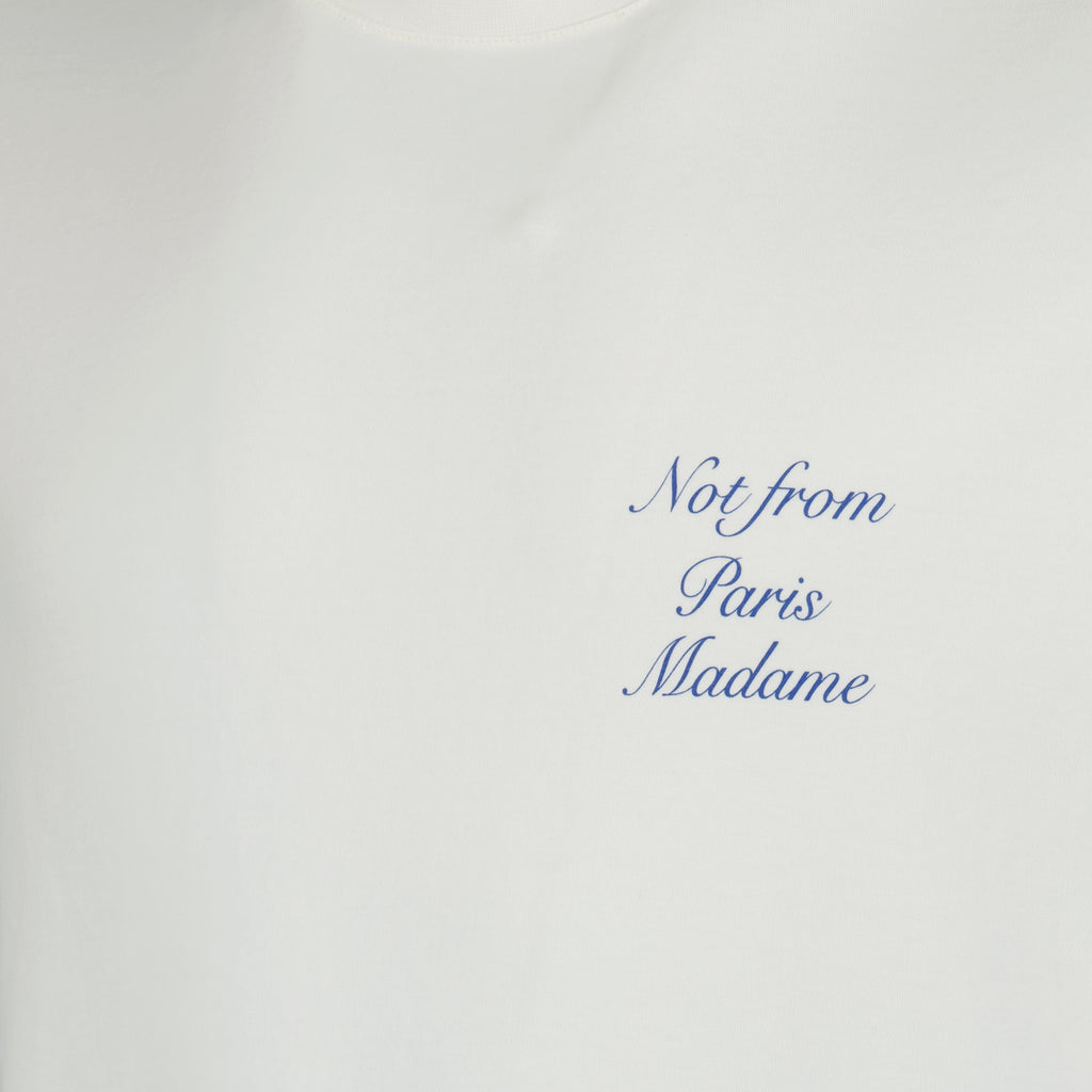 T-shirt T-shirt Slogan Cursive Drole De Monsieur Bianco Homme