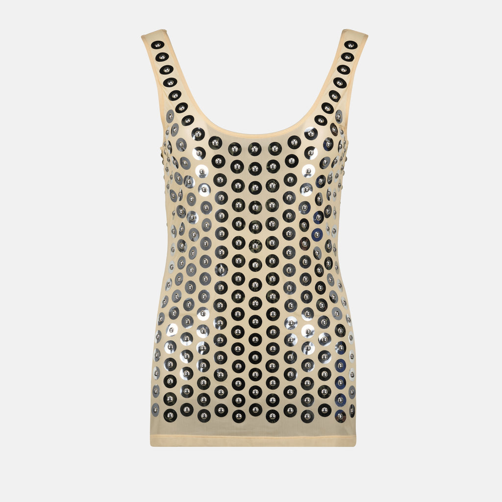 Top Top in Jersey Rabanne Argento Femme