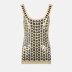 Top Top in Jersey Rabanne Argento Femme