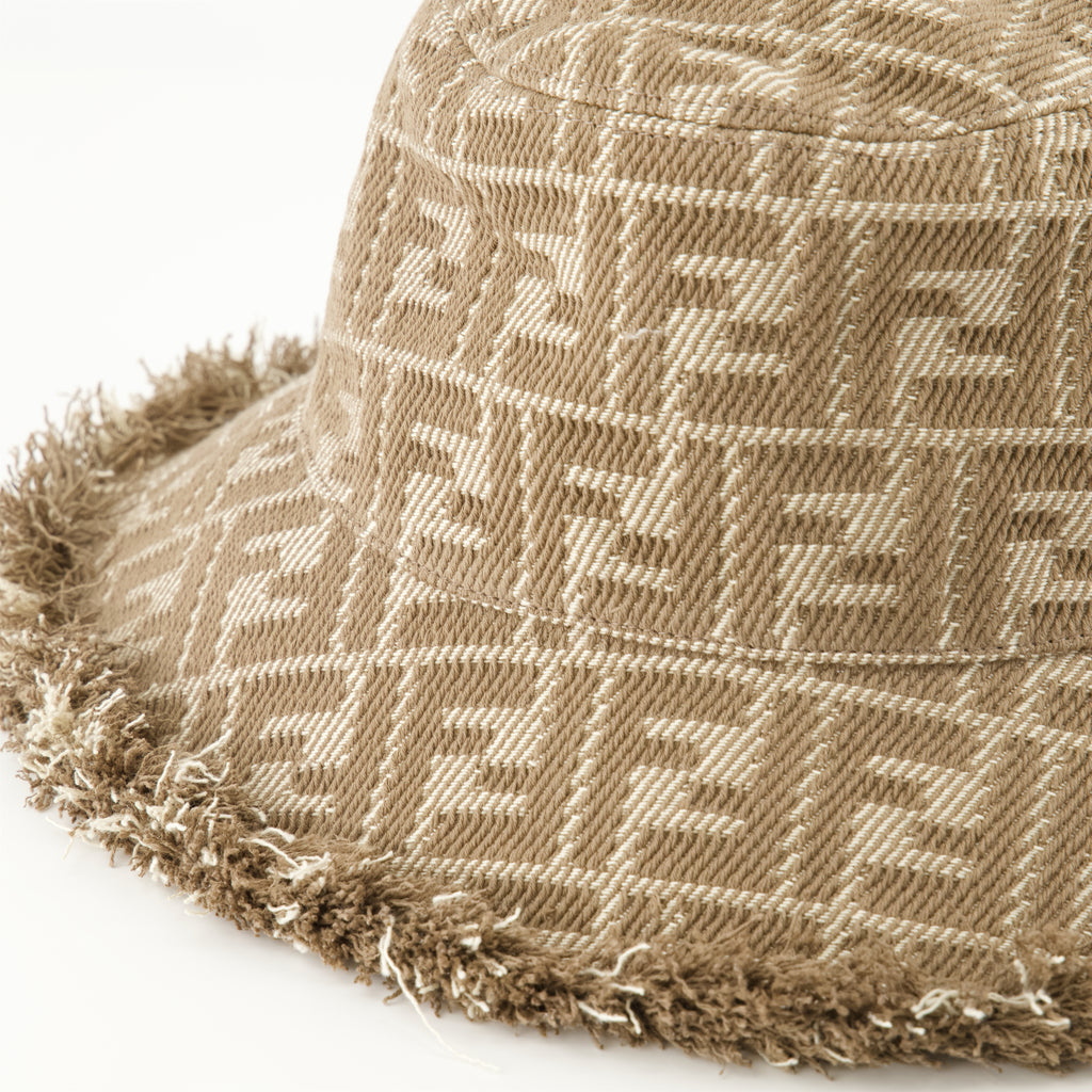 Chapéus, bonés e gorros Boné FF de Denim Fendi Marrom Femme