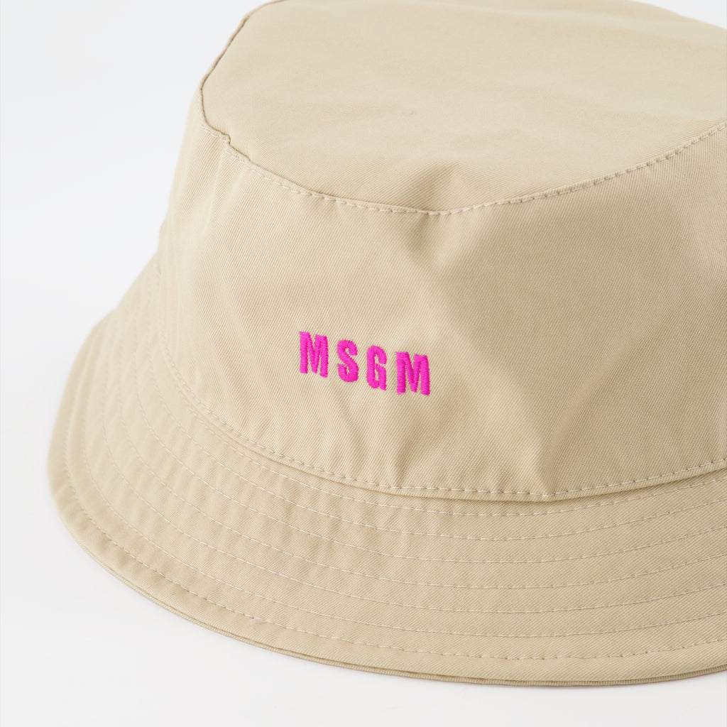 Chapeaux, casquettes et bonnets Casquette à logo MSGM Beige Femme
