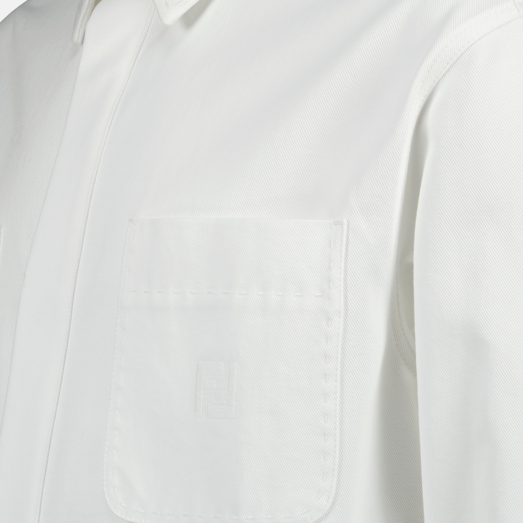 Vestes Veste en jean Fendi Blanc Homme