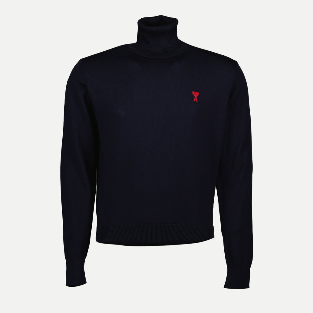 Maille Pull Ami de coeur Ami PARIS Bleu Homme