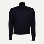Maille Pull Ami de coeur Ami PARIS Bleu Homme