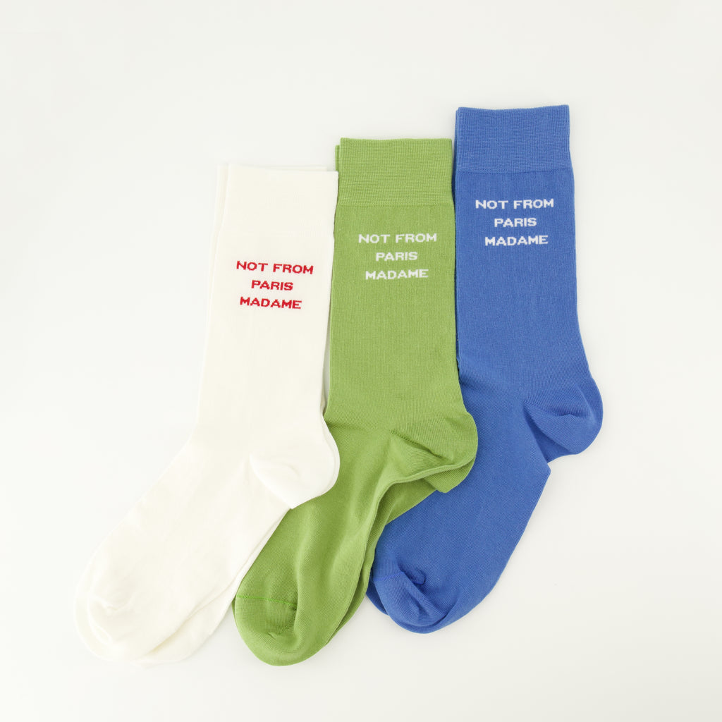 Bild des Artikels Pack von 3 Baumwollsocken mit Slogan von Drole De Monsieur für Herren - Frühling-Sommer 2026 - Rückansicht