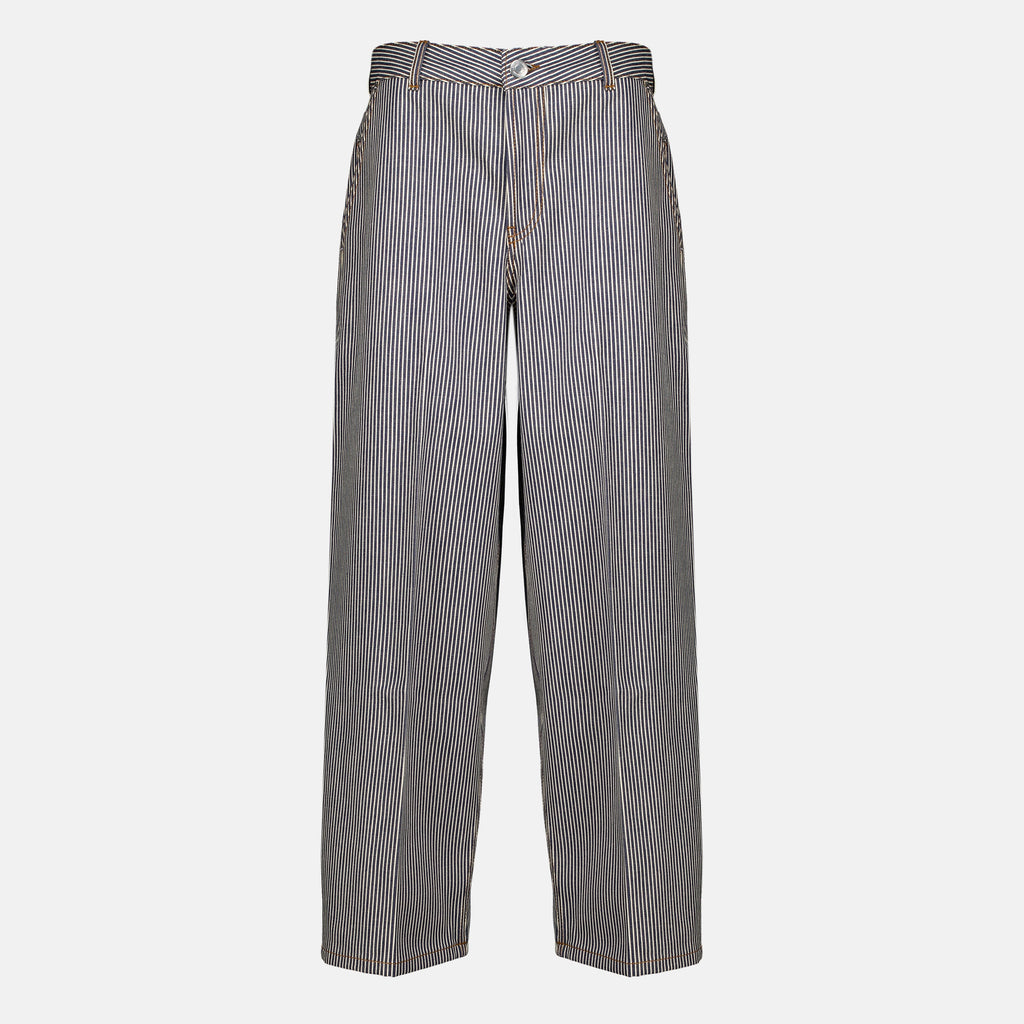 Pantalons Jeans Balloon a Righe Ami PARIS Gris Femme