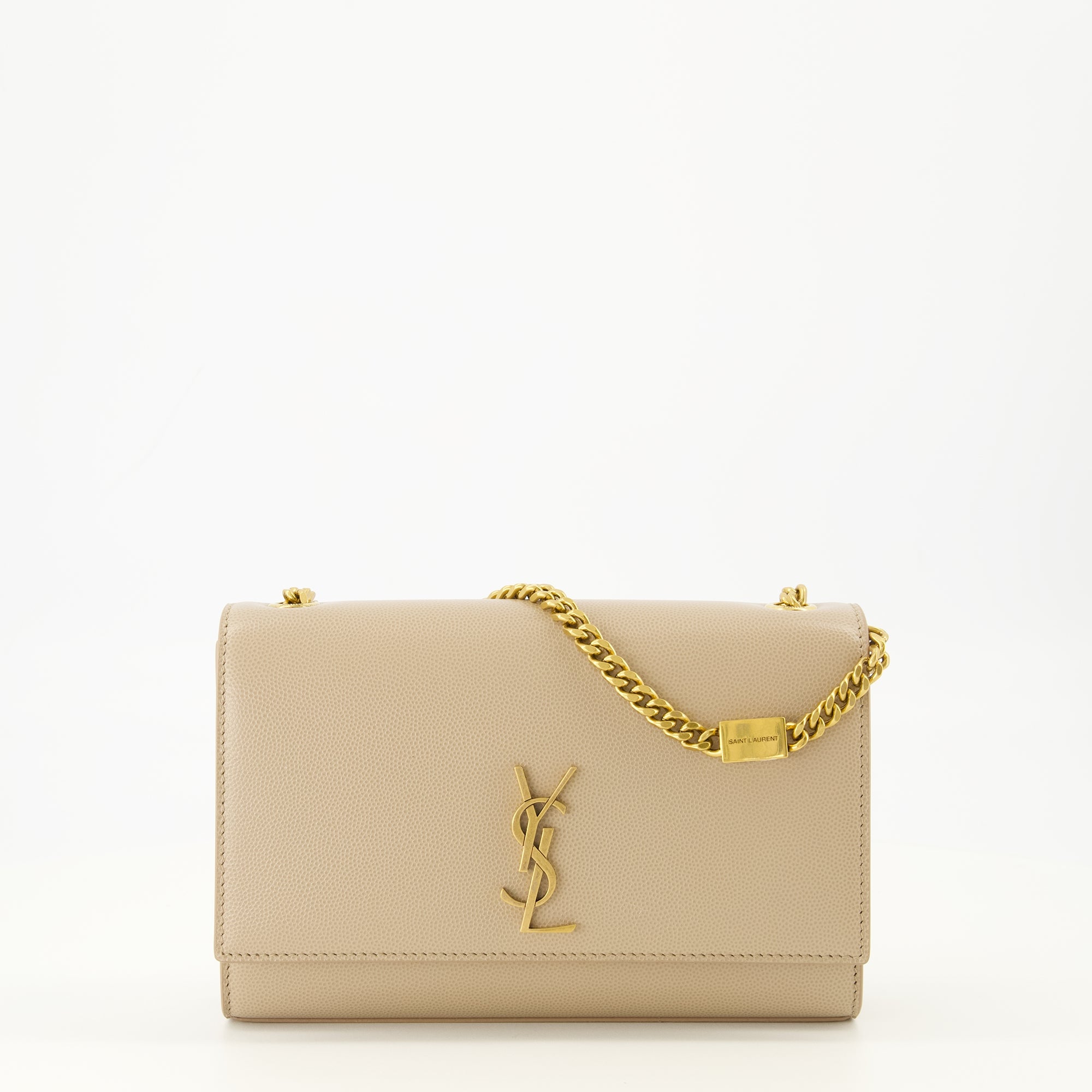 Image de l'article Sac New Kate small beige de la marque Saint Laurent pour Femme - Saison Printemps-Été 2026 - Vue de Face