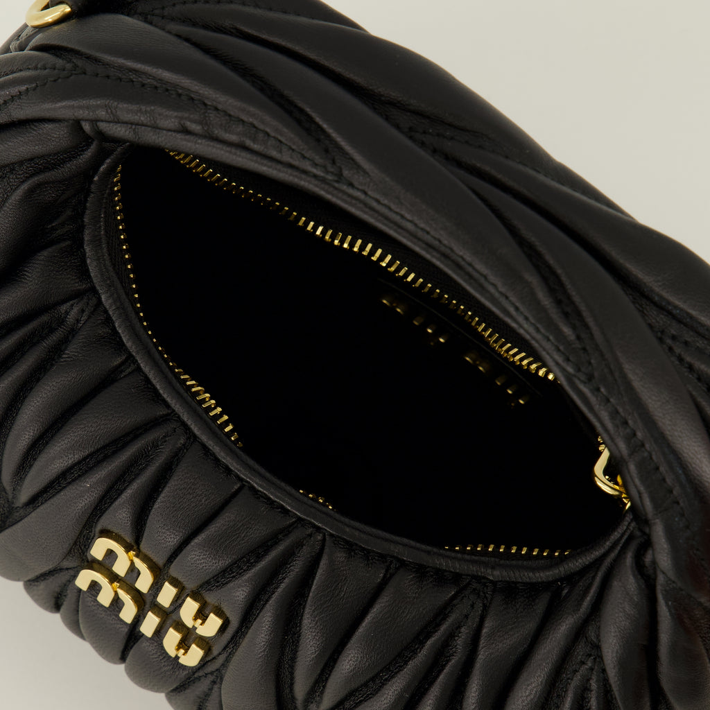 Sacs à main et épaule Mini sac Hobo Wander noir Miu Miu Noir Femme