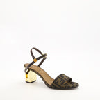 Chaussures ouvertes Sandales à talons Delfina Fendi Marron Femme