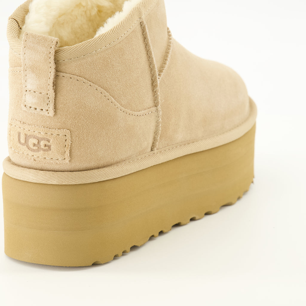 Bottines Classic Ultra Mini Platform Boots Beige Ugg Beige Femme