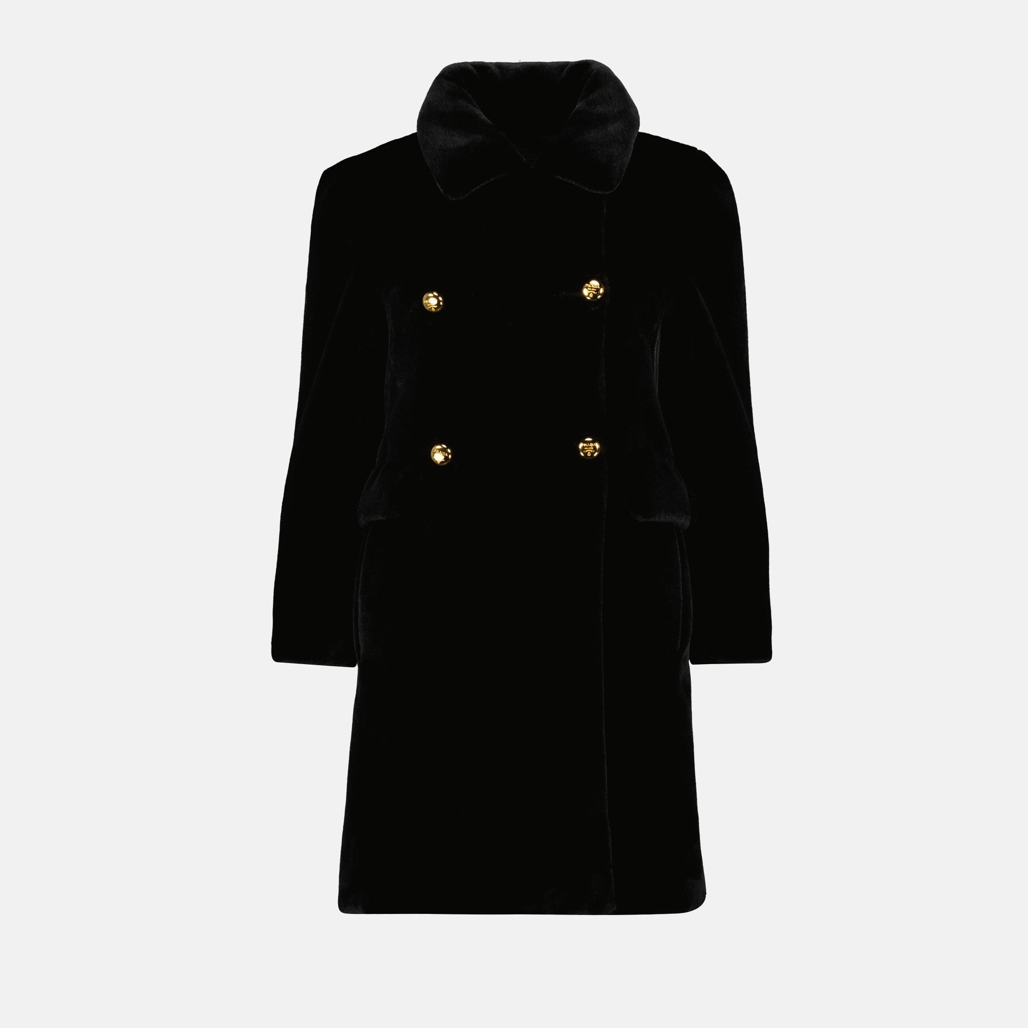 Manteaux Manteau en fausse fourrure Prada Noir Femme