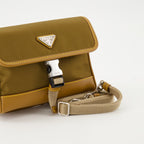 Crossbody bags Petite sacoche en Re-Nylon et cuir Prada Green Homme