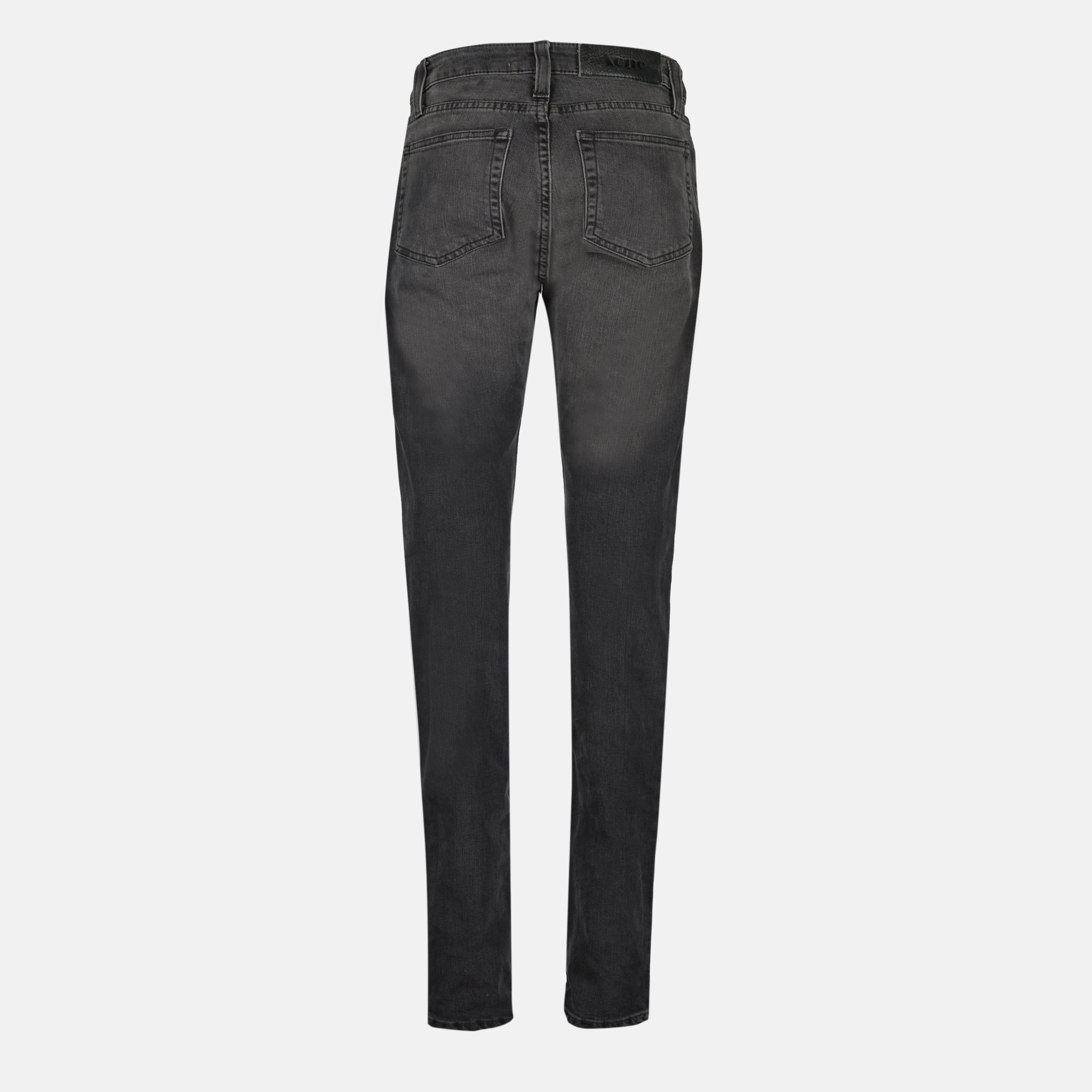 Image de l'article Jean slim e denim gris de la marque Acne Jeans pour Femme - Saison Automne-Hiver 2011 - Vue de Dos