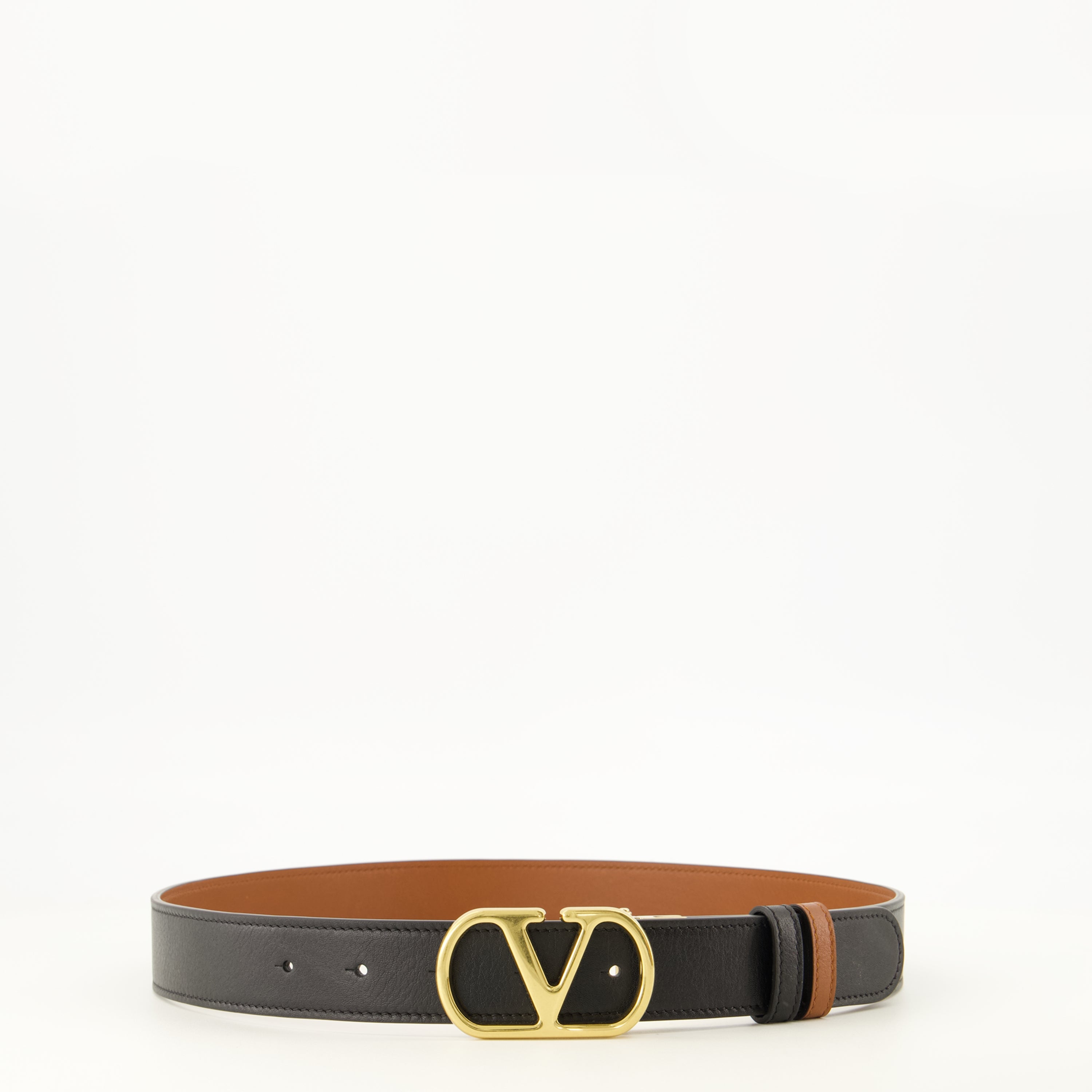 Ceintures Reversible VLogo Belt Brown Valentino Garavani Marron Femme