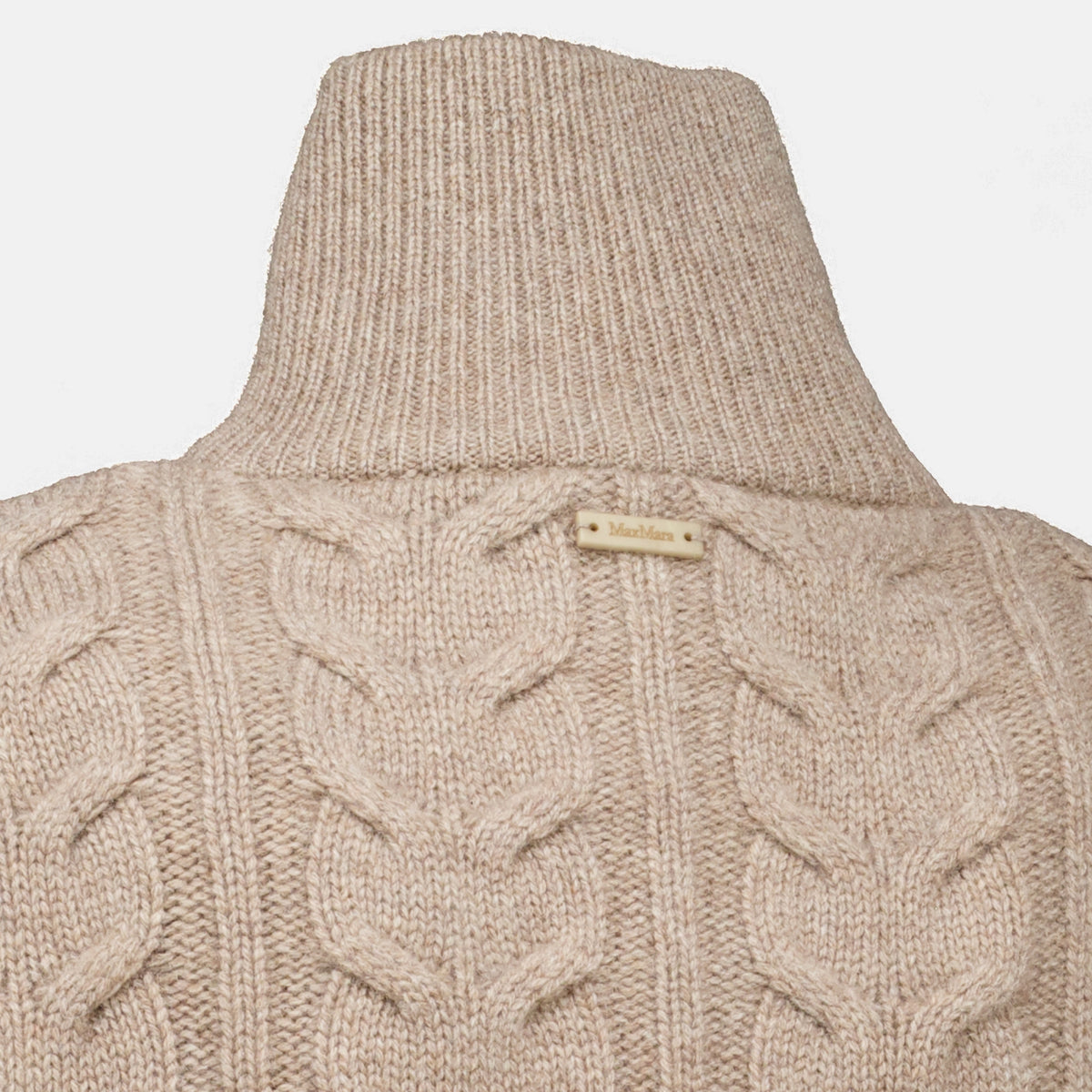 Maille Reißverschluss-Kaschmirpullover Max Mara Beige Femme