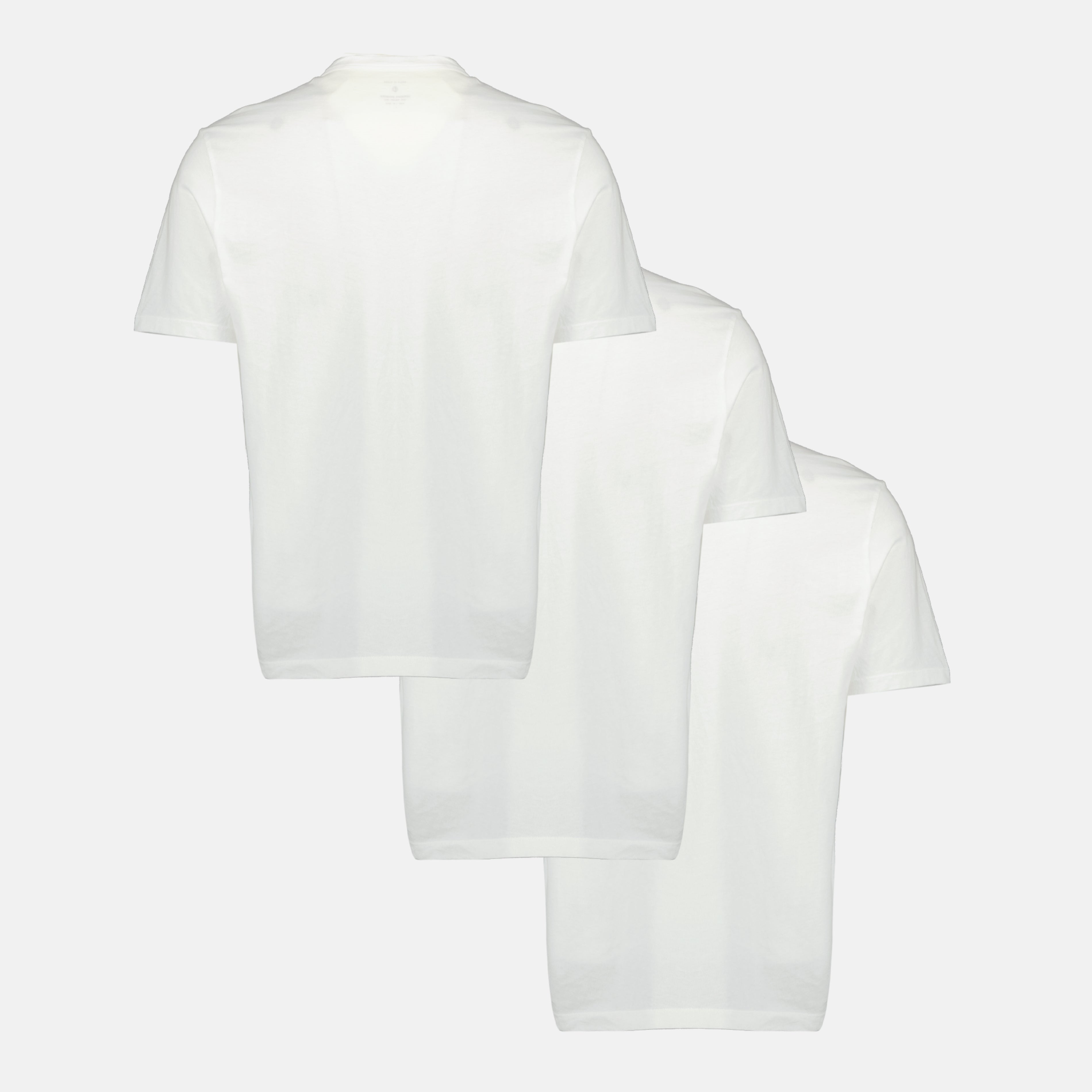 Image de l'article Lot de trois t-shits blanc en coton de la marque Officine Générale pour Homme - Saison Printemps-Été 2026 - Vue de Dos