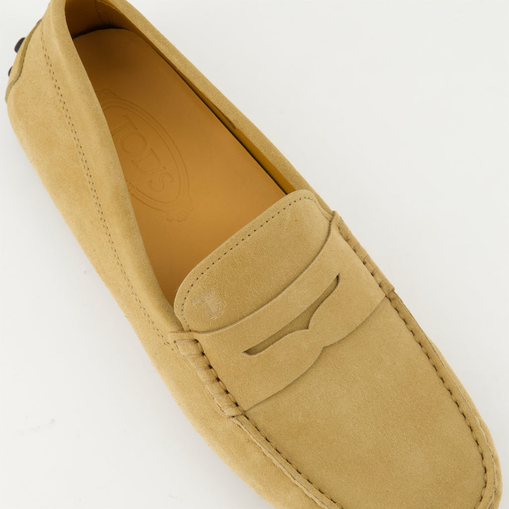 Mocassins Mocassins Gommino en cuir velours Tod's Beige Homme