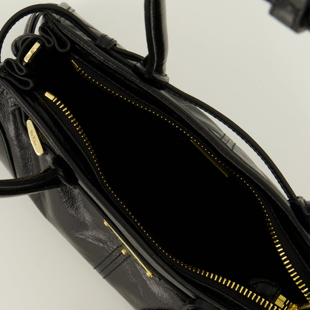 Sacs à main et épaule Mini sac Bonnie en cuir Prada Noir Femme