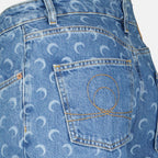 Imagen del pantalón Moon azul de la marca Marine Serre para Mujer - Temporada Otoño-Invierno 2025 - Vista Detallada 2