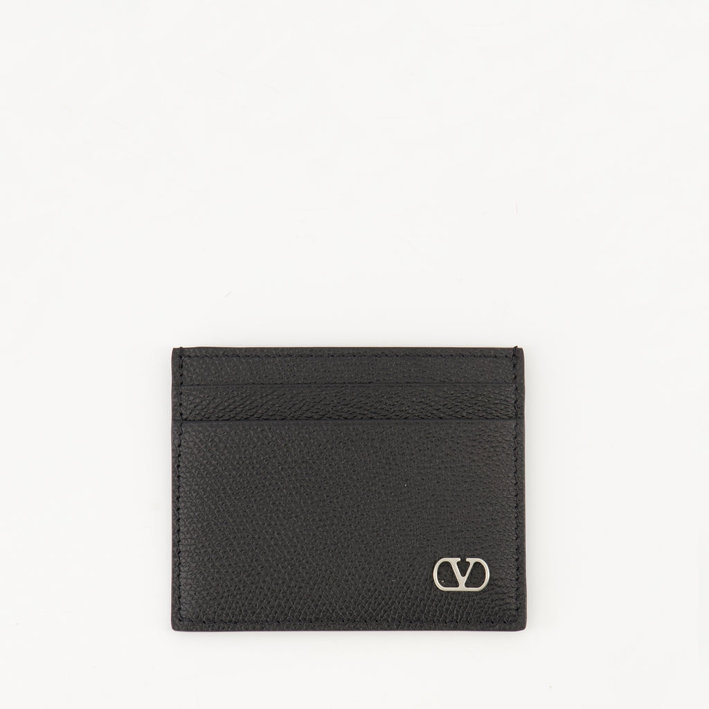 Image of the Valentino Garavani Men's VLogo Card Holder - Fall/Winter 2025 - Front View