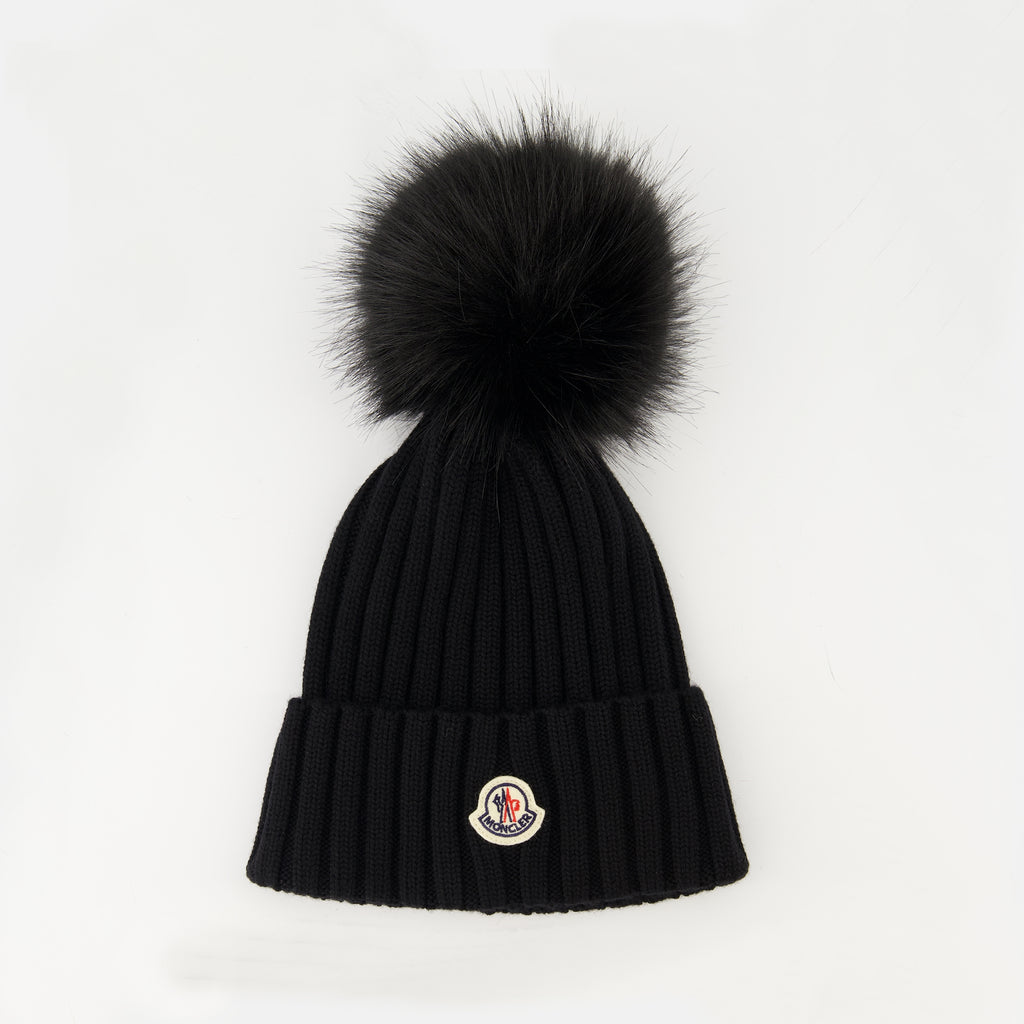 Imagem do artigo Gorro de lã com pompom da marca Moncler para Mulheres - Temporada Outono-Inverno 2025 - Vista Frontal