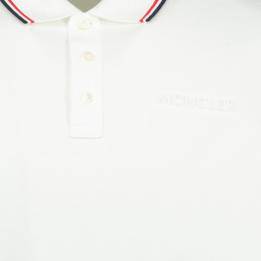 폴로 셔츠 Polo à logo Moncler 하얀색 Homme