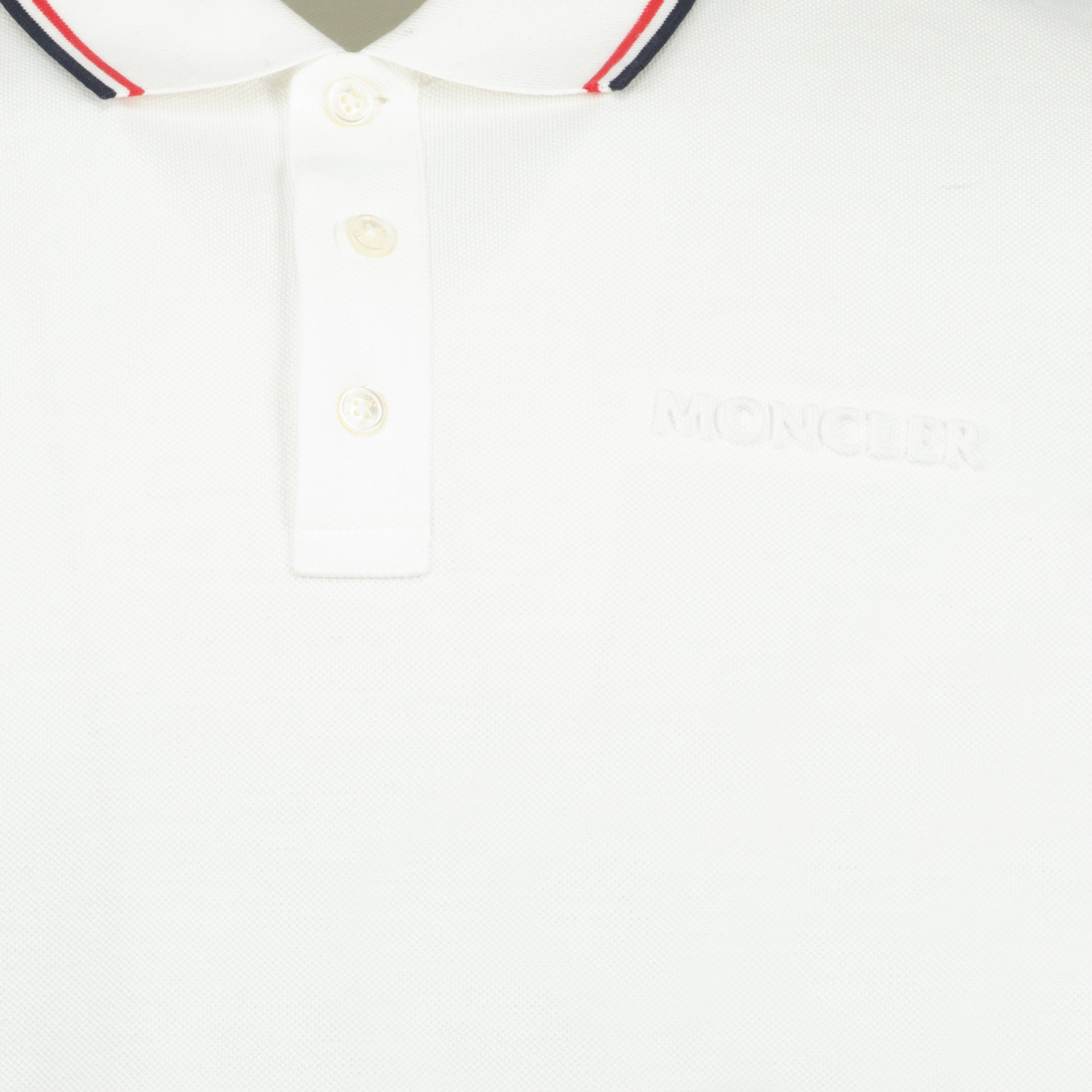 Polos Polo à logo Moncler Blanco Homme