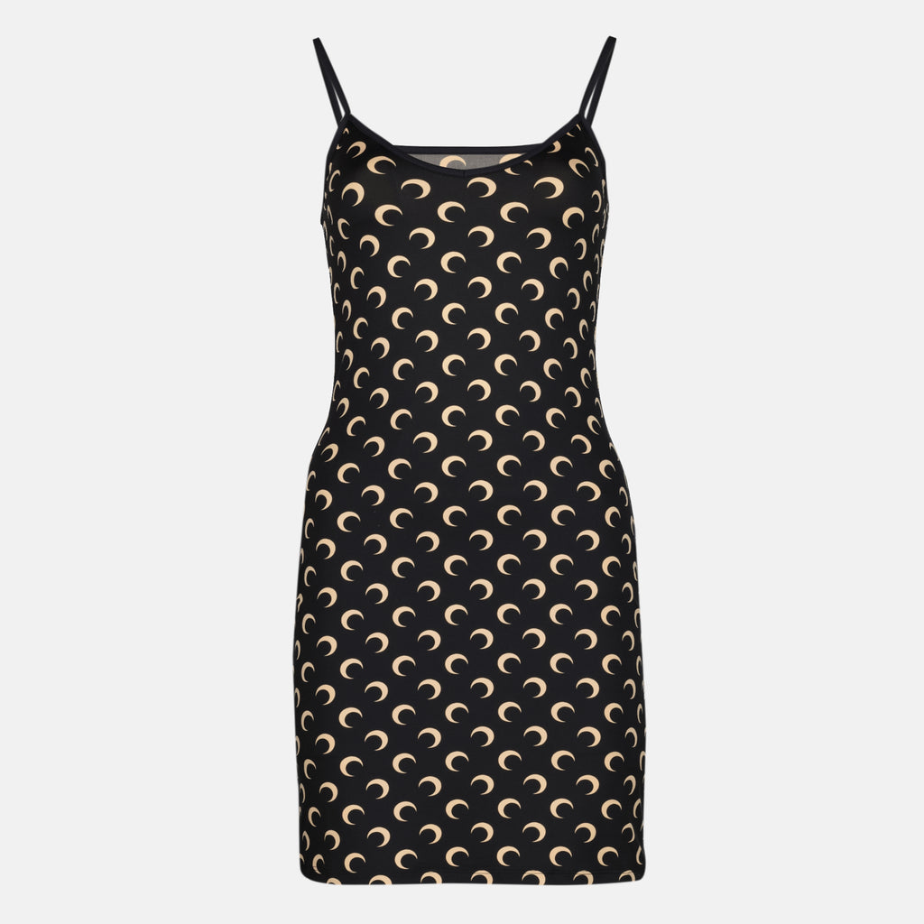 Robes Mini vestido Moon preto Marine Serre Noir Femme