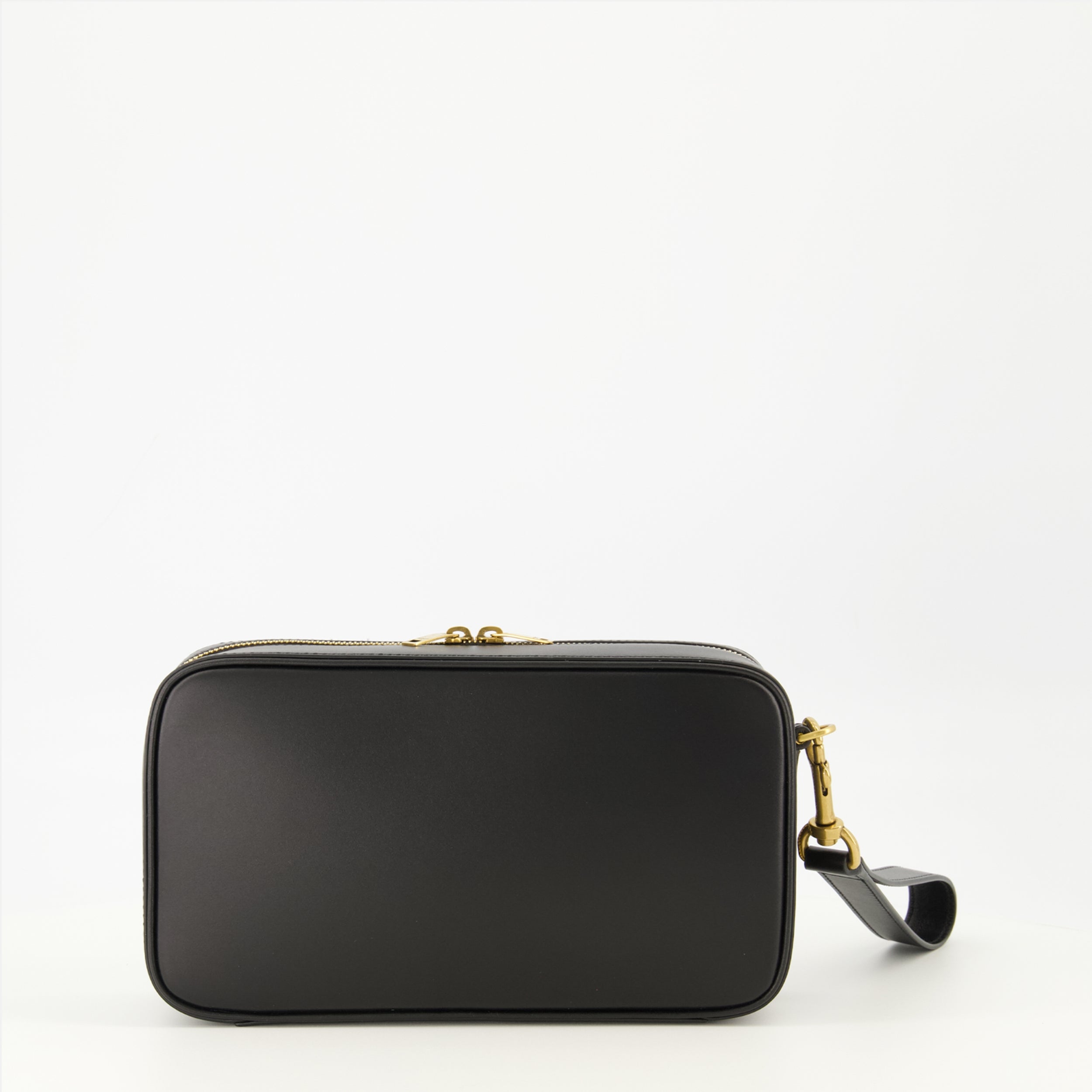 Image of the Saint Laurent Paris black pouch for men - Spring-Summer 2026 - Back View