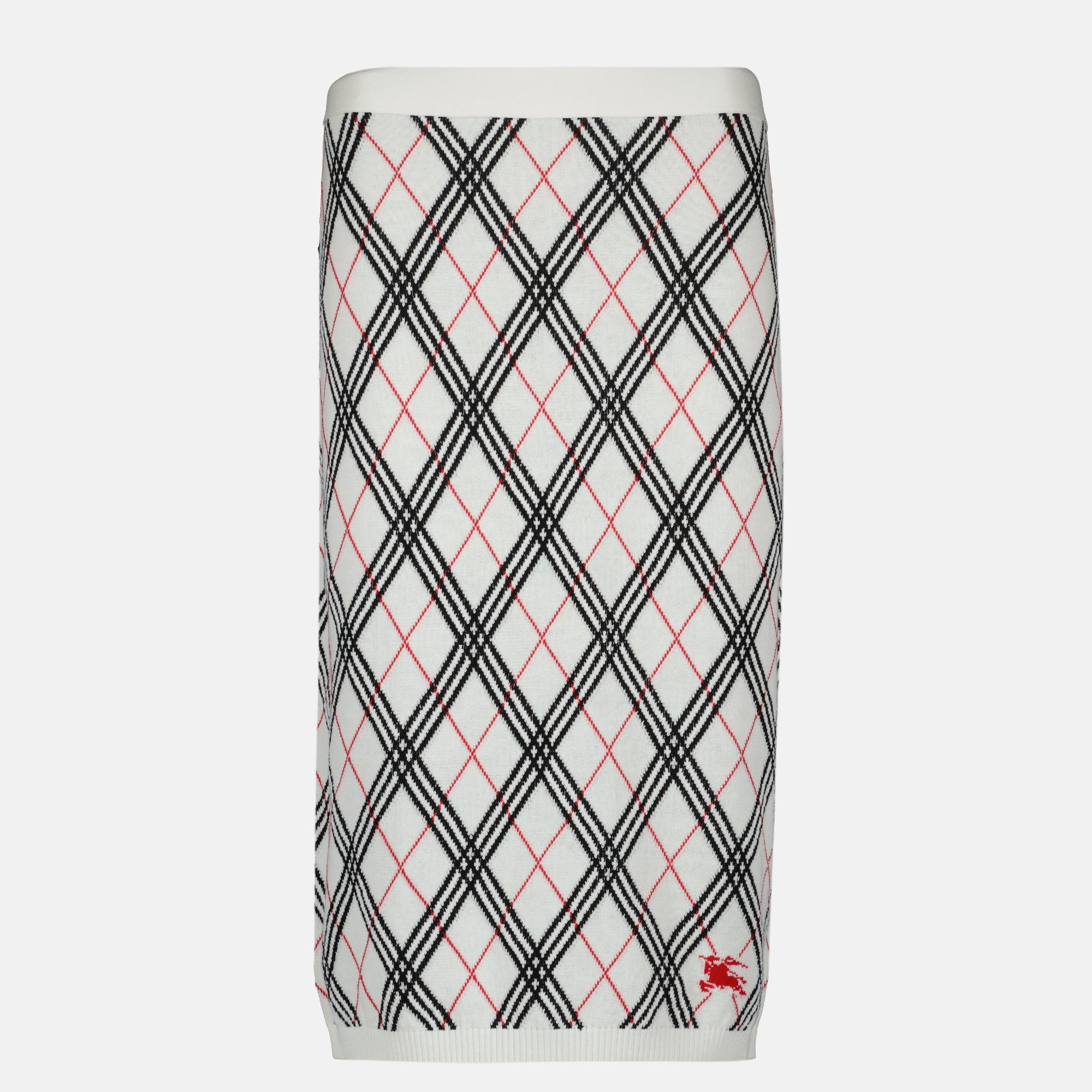 Jupes Jupe midi Check Burberry Blanc Femme