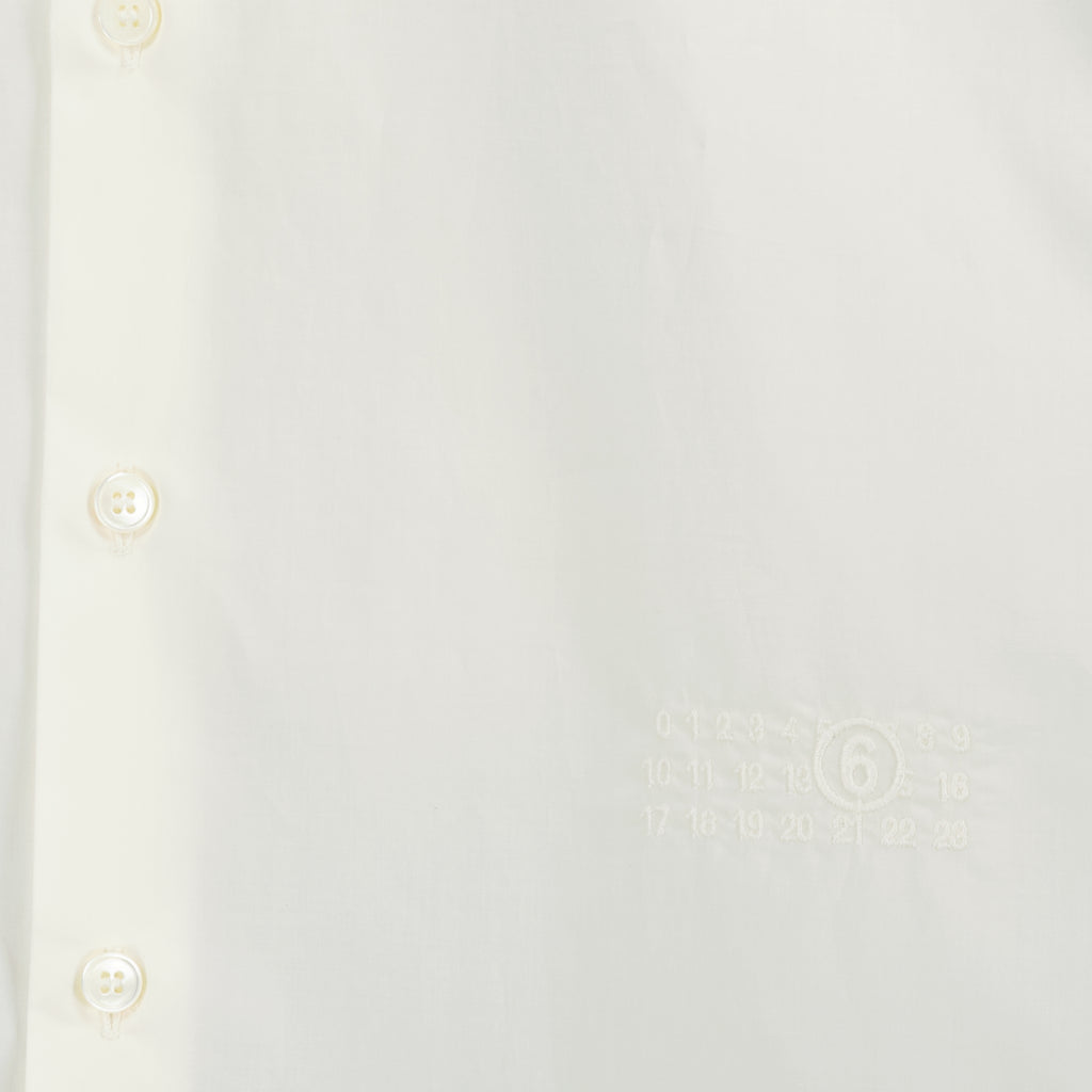 Chemises Camicia Bianca in Popeline Senza Maniche Mm6 Blanc Femme