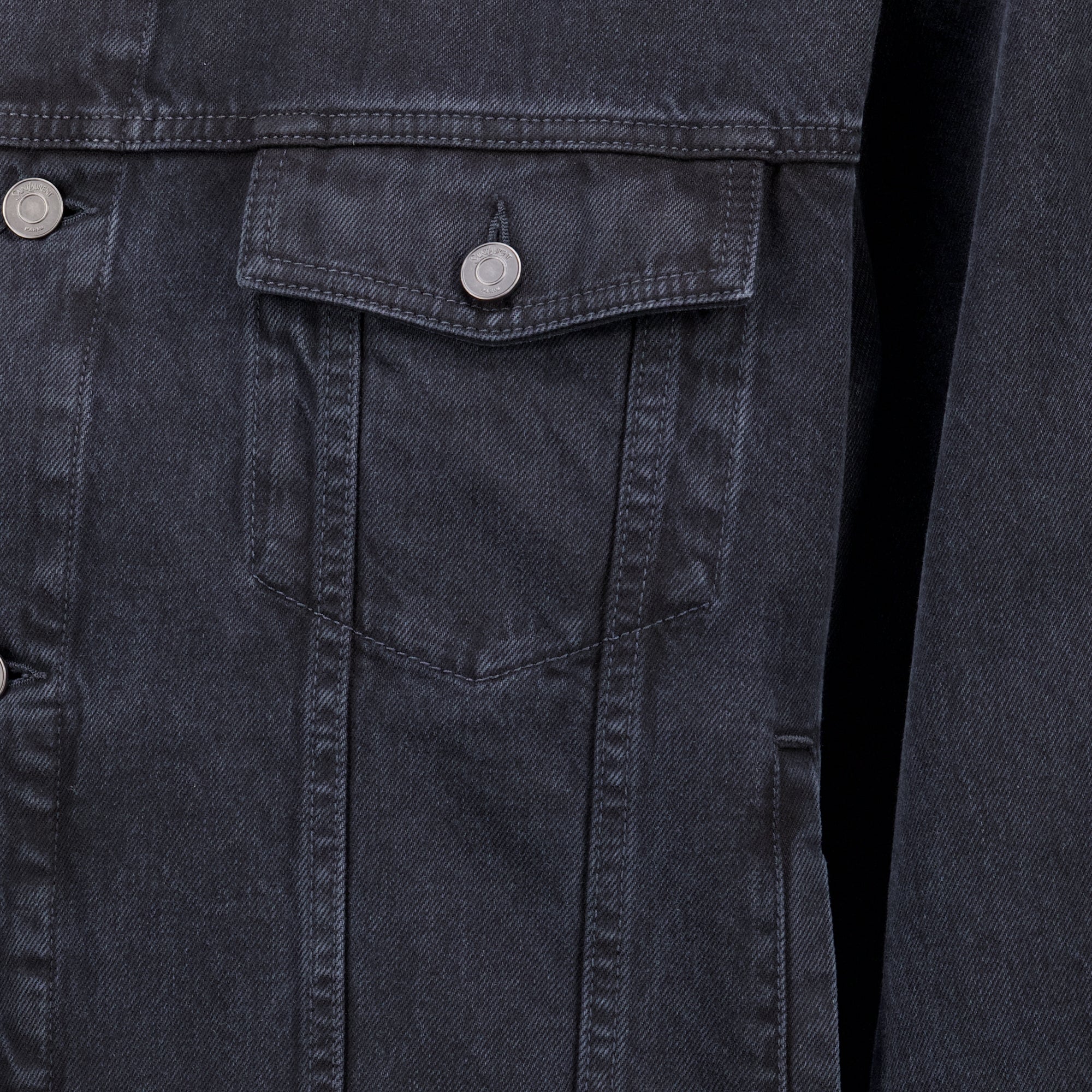 Vestes Black Denim Jacket Saint Laurent Noir Homme