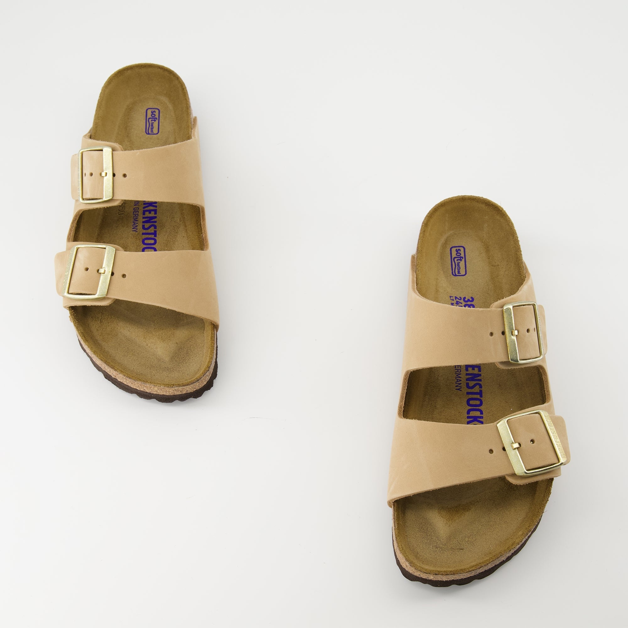 Chaussures ouvertes Sandales Arizona Birkenstock Beige Femme