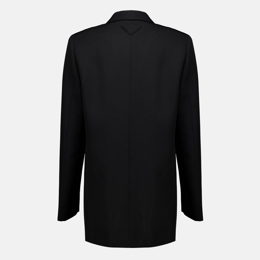 Vestes Black Wool Blazer Prada Noir Femme