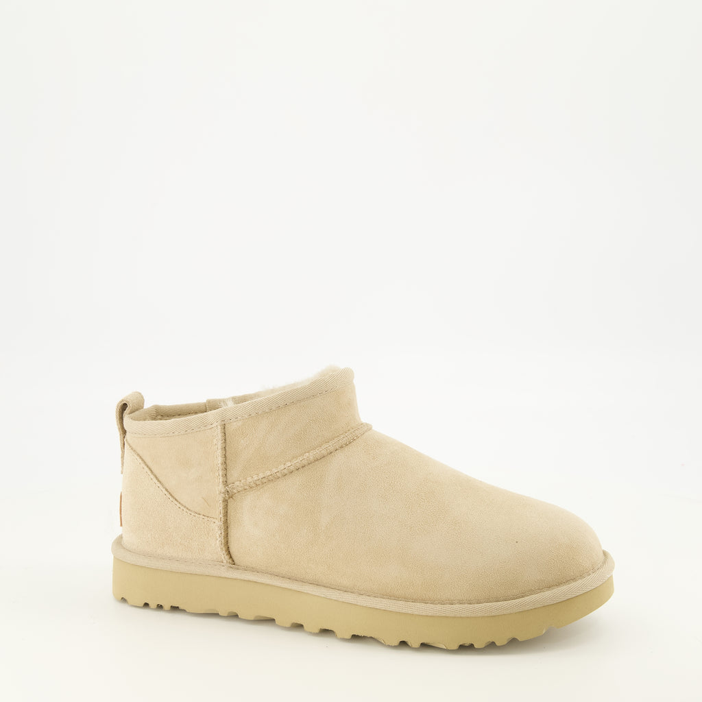 Bottines Bottes Classic Ultra mini beige Ugg Beige Femme