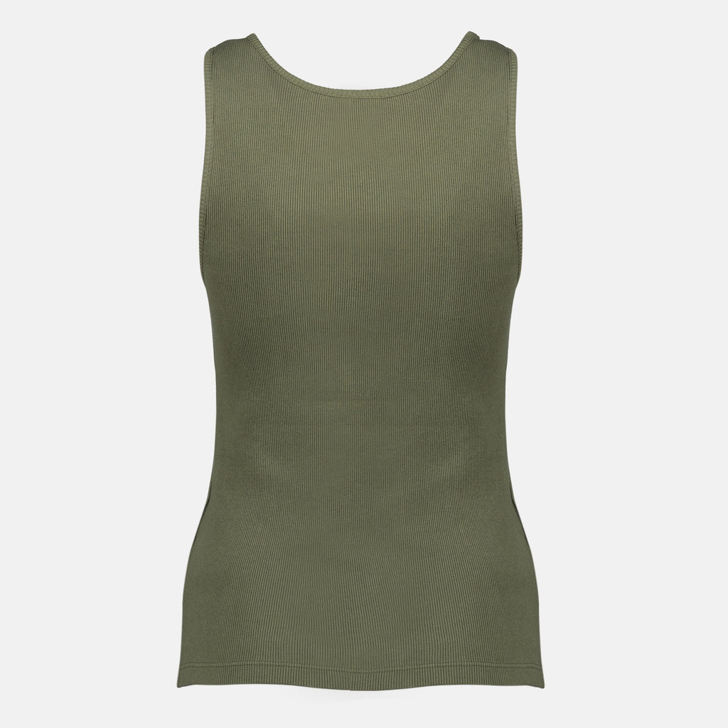 Immagine del top Cassandre kaki del marchio Saint Laurent per Donna - Stagione Primavera-Estate 2026 - Vista Posteriore