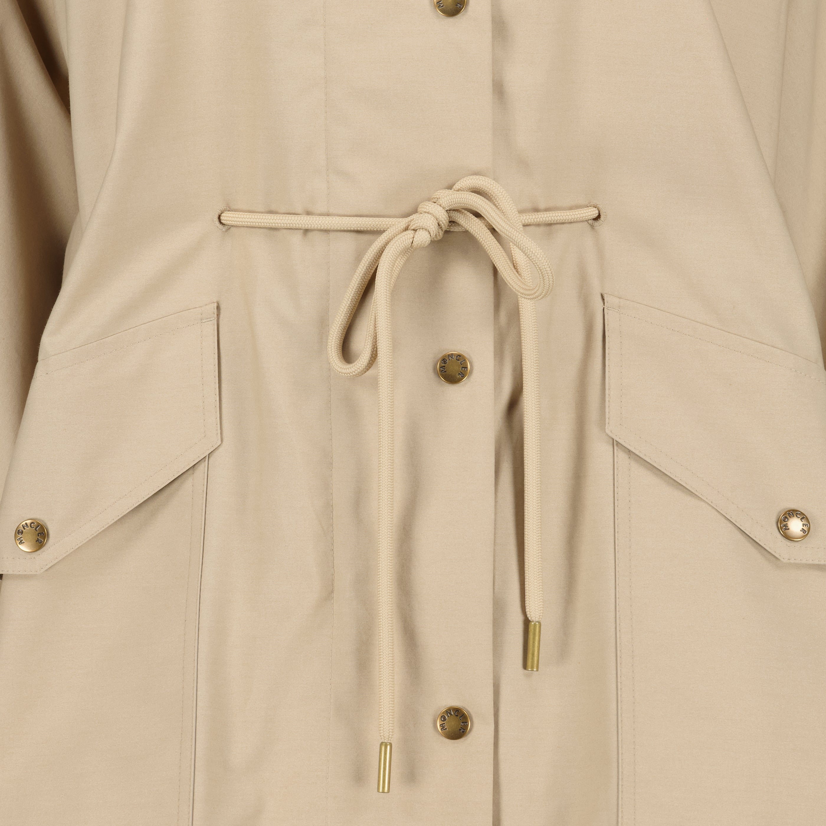 Manteaux ベージュのギャバジン製ブルネラパーカ Moncler Beige Femme